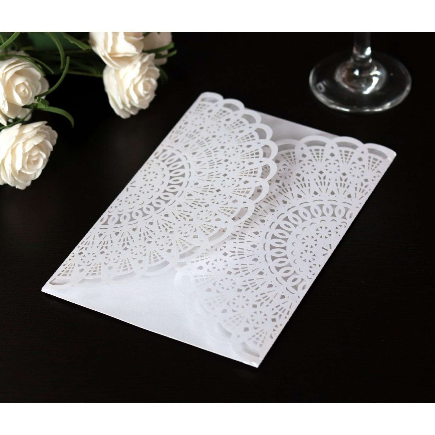 Wedding Invitation Holder Laser Cut Paper Thank You Card Wholesale